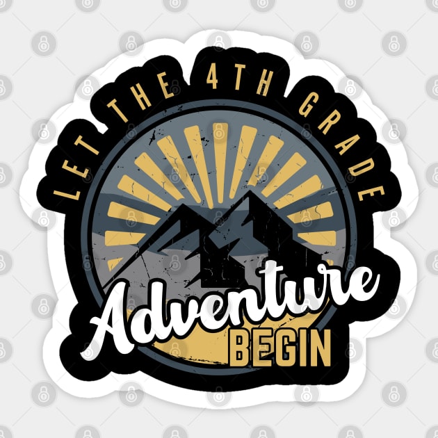 Let the 4th Grade Adventure Begin Fourth Grade Teacher Sticker by hippohost